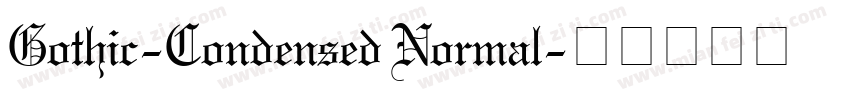 Gothic-Condensed Normal字体转换
